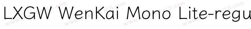 LXGW WenKai Mono Lite-regular字体转换